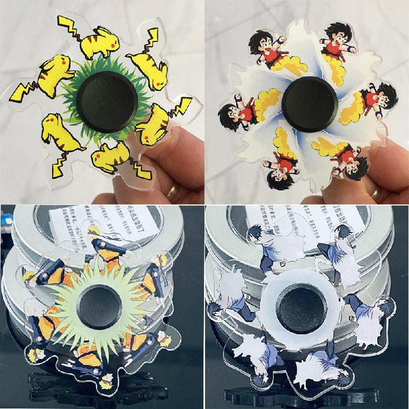 Z30 Fidget Hand Spinner Gyro anime Anti Stress Cartoons Animal Animation Running Comic Pattern Rotating Fingertip Spinning Toys