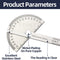 180 Degree Protractor Metal Angle Finder Angle Ruler Woodworking Tools Measuring Ruler Angle Meter Stainless Steel Goniometer
