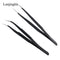 1PC Stainless Steel Straight and Curved Eyelashes Tweezers Eyelash Extension Tweezers Makeup Tools for False Eyelashes