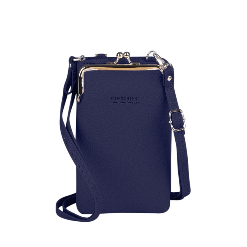 Women Wallets Brand Pu Leather Mobile Phone Bags Big Card Holders Wallet Handbag Purse Clutch Shoulder Crossbody Bags Lady 2022