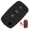 Jingyuqin 2/3B Silicone Car Key Cover For Volkswagen VW Golf 4 5 6 7 Jetta POLO Passat Superb Tiguan Beetle Touran Skoda Seat