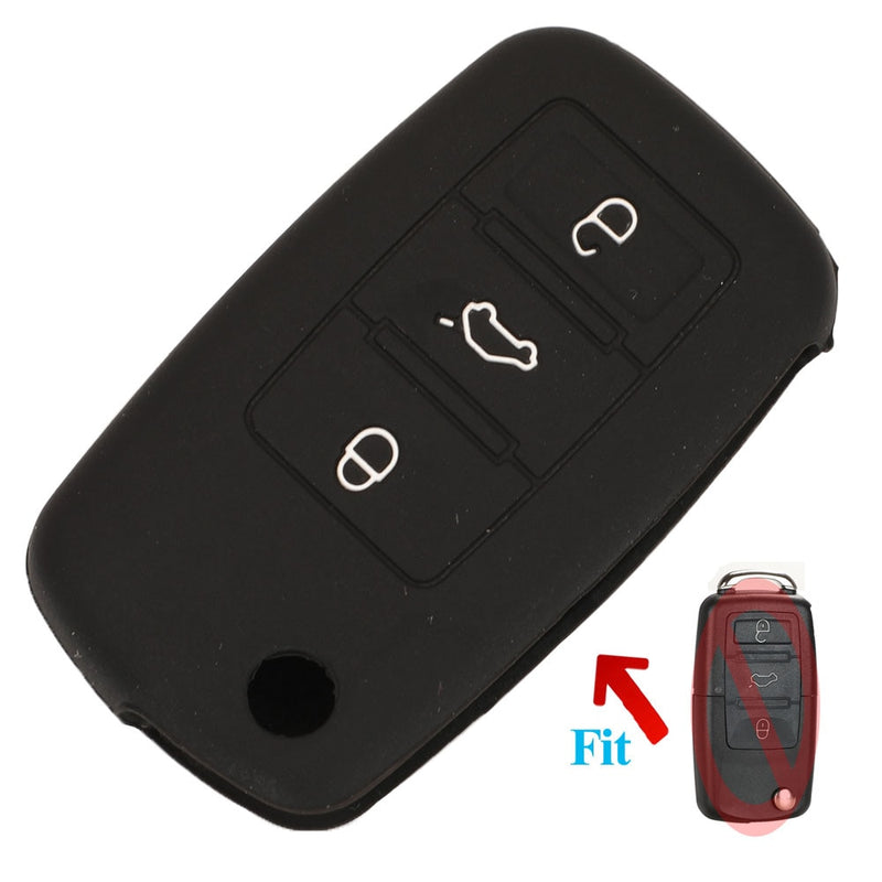 Jingyuqin 2/3B Silicone Car Key Cover For Volkswagen VW Golf 4 5 6 7 Jetta POLO Passat Superb Tiguan Beetle Touran Skoda Seat