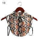 Fashion White Black Lace Fake Collar Blouse Vintage Detachable Shirt False Collar Lapel Blouse Top Women Clothes Accessories
