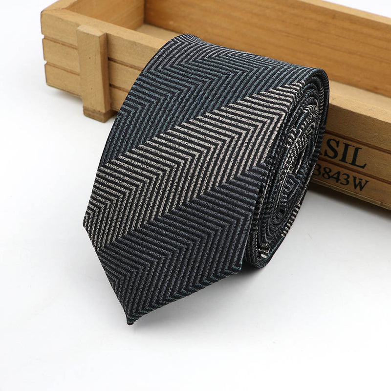 61 Colors Jacquard Striped Plaid Paisley Necktie 6cm Polyester Male Narrow Tie Skinny Tuxedo Suit Shirt Gift For Men Accessory