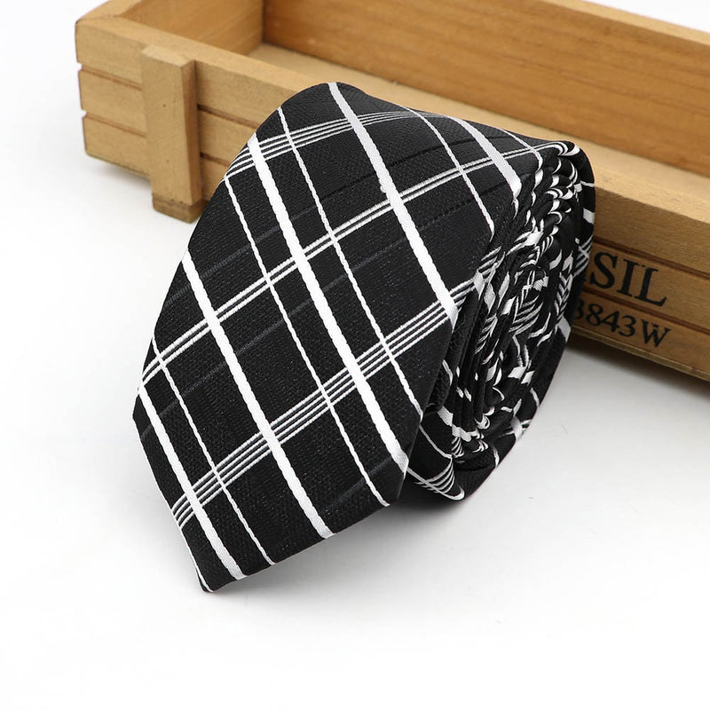 61 Colors Jacquard Striped Plaid Paisley Necktie 6cm Polyester Male Narrow Tie Skinny Tuxedo Suit Shirt Gift For Men Accessory