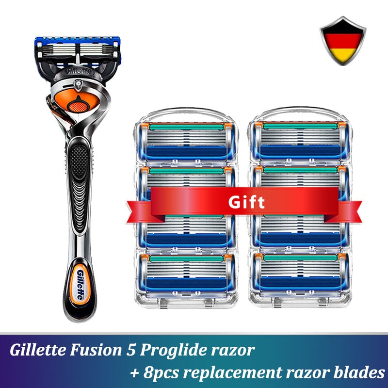 Safety Razor Gillette Fusion 5 Proglide Straight Shaver For Men Shaving Machine With Blades Shave Cassettes For Beard Shavette