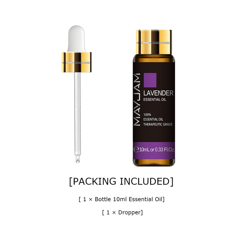 MAYJAM 10ML Aromatic Diffuser Essential Oil Lavender Vanilla Myrrh Fragrance Oil For Soaps Candle Making Massage Humidifiers