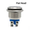 16mm 1NO High Flat Head Waterproof Momentary Reset Metal Push Button Switch Screw Terminal Car Engine Doorbell PC Power Switch