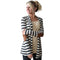 Elegant Design Women Autumn Winter Long Sleeve Cardigan Casual Stripe Pattern Lady Cotton Keep Warm Coat Cardigan