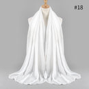2021 NEW Flocked Bubble Cotton Scarf Hijabs For Muslim Women Soild Color Breathable Islamic Headscarf Arab Head Scarves