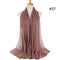 Muslim Bubble Chiffon Hijab Scarf Women Solid Color Soft Long Shawls and Wraps Georgette Head Scarves Ladies Hijabs