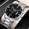 reloj hombre Fashion Men Stainless Steel Watch Luxury Calendar Quartz Wristwatch Business Watches Man Clock relogio masculino