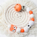 1pc Crochet Bunny Baby Pacifier Clip Chain BPA Free Wooden Beads Appease Soother Chain Clips Newborn Dummy Holder Nipple Clip