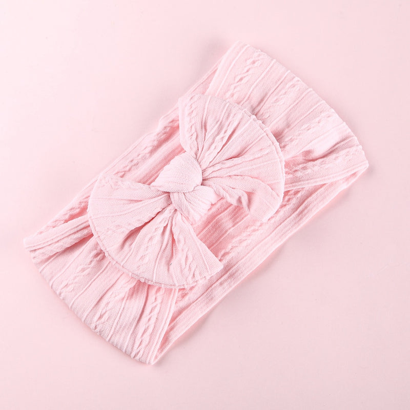 1Pcs Newborn Baby Headband For Girls Elastic Knit Children Turban Baby Bows Soft Nylon Kids Headwear Hair Accessories 32 Colors