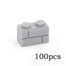 DIY Building Blocks Wall Figures Bricks 1x2 Dots 50/100PCS Educational Creative Toys for Children Size Compatible With 98283