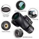 80X100 Hd Monocular Telescope 8000M Long Range Zoom Bak4 Prism Telescope with/without Tripod Phone Clip Hunting Outdoor Camping