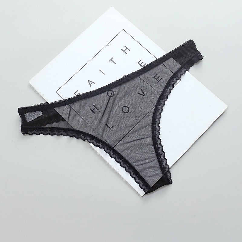 Sexy Women&#39;s Panties Lingerie G String Thongs Lace Underwear Female Perspective Women&#39;s Thong Sheer Panties Transparent Knickers