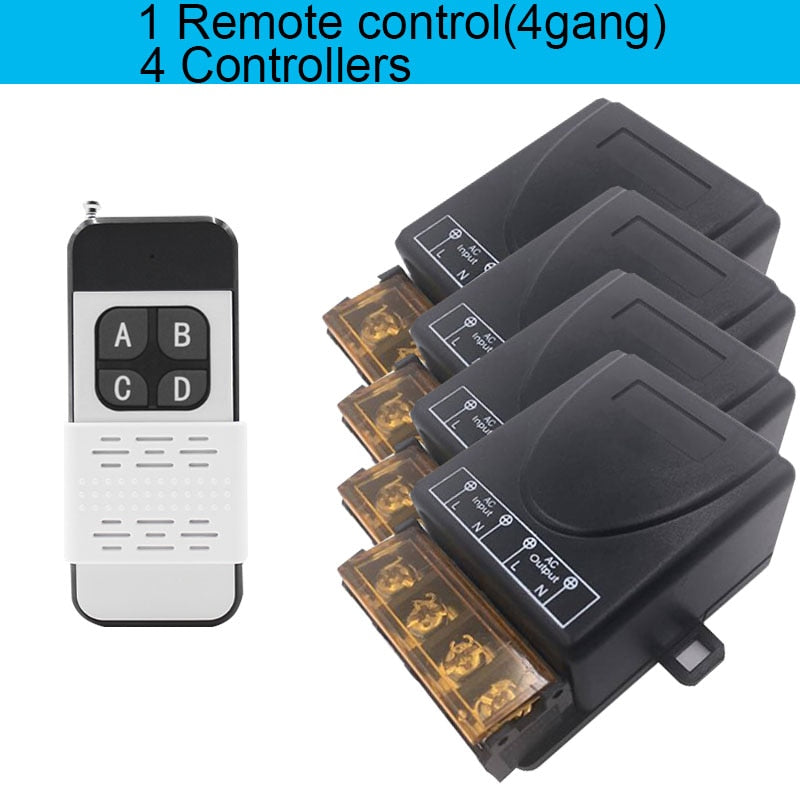 433Mhz High Power Wireless Remote Control Switch  AC75-220V 30A 1000M For Factory Farm Office Exhaust Fan Pump Ceiling Lamp