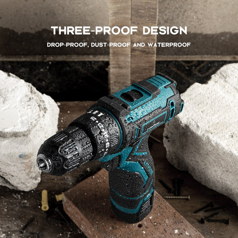 16.8V Wireless Impact Electric Cordless Screwdriver Power Tool 36NM Torque New Electric Drill Drilling Machine Mini Hand Drill