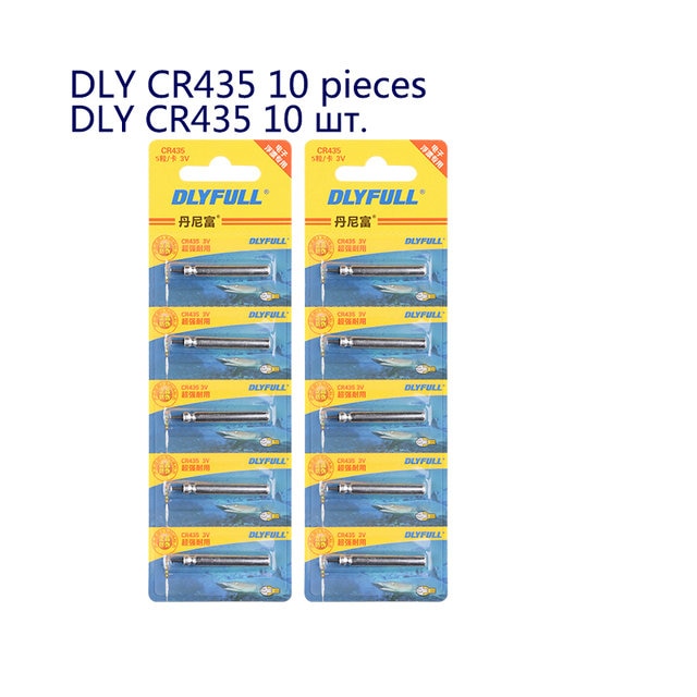 10pcs/lot CR311 CR316 CR322 CR416 CR420 CR425 CR435 DLY ZH Floats Lithium Pin Luminous Electric 3 Votage Fishing Tools Tackle