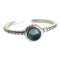 New Charming Vintage Big Blue Crystal Ball Ring For Women Boho Antique Silver Color Knuckle Rings Boho Jewelry Anillos