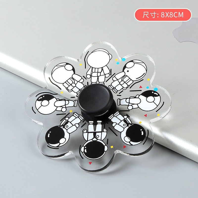 Fidget Spinner 3D Running Cartoon Anime The Astronauts Turn Villain Anti-Stress Fidget Toy Finger Dynamic Changing Gyro