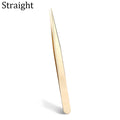 Stainless Steel Eyelashes Tweezers Professional For Lashes Extension Gold Decor Anti-static Eyebrow Tweezers Eyelash Extension