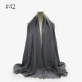 180X95CM Women Classic Muslim Crinkle Hijab Scarf Soft Cotton Head Scarves Turban Shawls Wraps Islamic Headband Femme Musulman