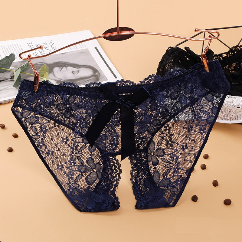 Sexy Women Panties Lace Women Underwear Erotic Panties Hot Transparent Lingerie Perspective Female G-string Embroidered Thong
