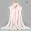 2021 NEW Flocked Bubble Cotton Scarf Hijabs For Muslim Women Soild Color Breathable Islamic Headscarf Arab Head Scarves
