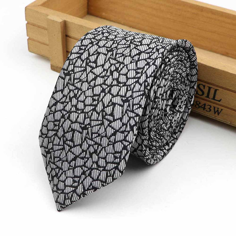 61 Colors Jacquard Striped Plaid Paisley Necktie 6cm Polyester Male Narrow Tie Skinny Tuxedo Suit Shirt Gift For Men Accessory