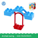 Blocks Amusement Park Accessory Slide Ladder Swing Seesaw Carousel Big Large-particle City Building Children&