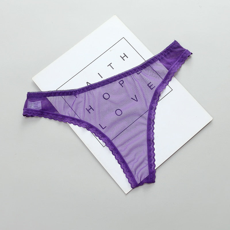 Sexy Women&#39;s Panties Lingerie G String Thongs Lace Underwear Female Perspective Women&#39;s Thong Sheer Panties Transparent Knickers