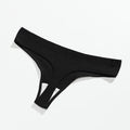 2Pcs Female Sexy Thong Women&#39;s Cotton Panties Low-Waist Thongs Striped Solid Color Underpants Girl Comfortable Briefs Underwear