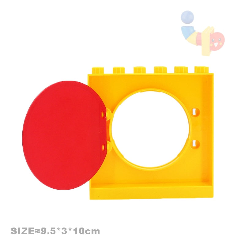 Big Building Blocks Pipeline Playground Spin Parts Slide Ladder Gear Swing Compatible Bricks Baby Assemble Interactive Toys Gift
