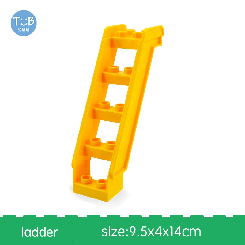 Blocks Amusement Park Accessory Slide Ladder Swing Seesaw Carousel Big Large-particle City Building Children&