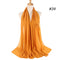 Muslim Bubble Chiffon Hijab Scarf Women Solid Color Soft Long Shawls and Wraps Georgette Head Scarves Ladies Hijabs