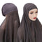 Muslim Chiffon Scarf For Women Fashion Veil Instant Hijab Wrap Headscarf Islam Solid Color Cap Musulman Wrap Scarves 25 Colors