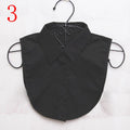 Fashion White Black Lace Fake Collar Blouse Vintage Detachable Shirt False Collar Lapel Blouse Top Women Clothes Accessories