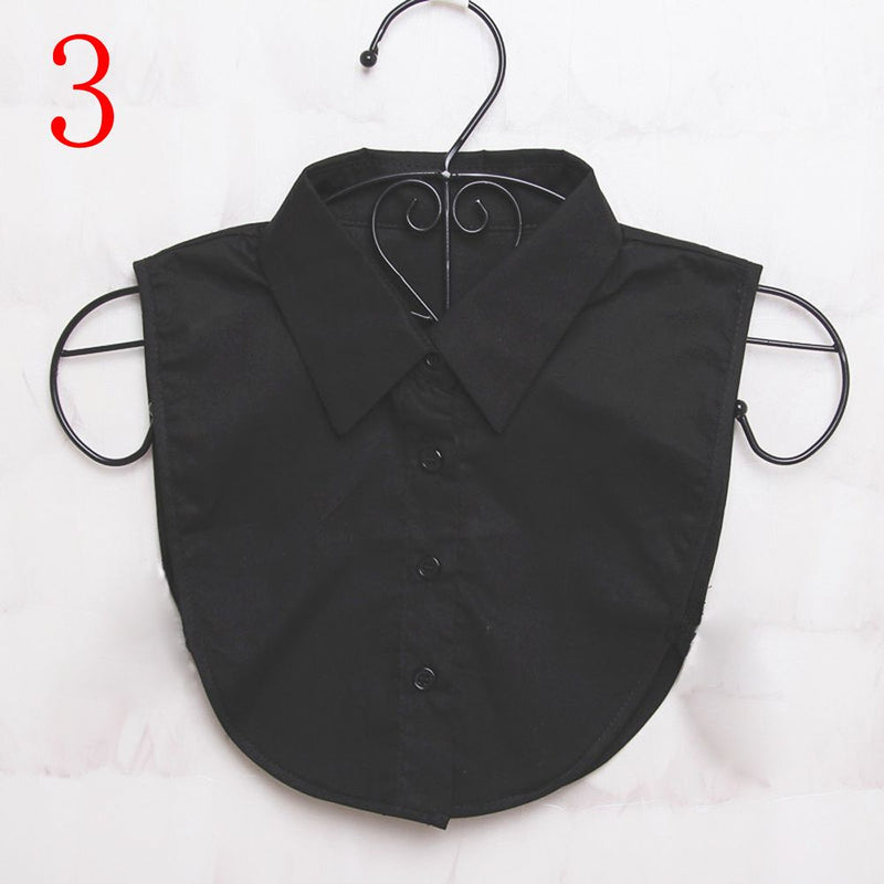 Fashion White Black Lace Fake Collar Blouse Vintage Detachable Shirt False Collar Lapel Blouse Top Women Clothes Accessories