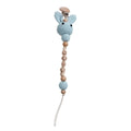 1pc Crochet Bunny Baby Pacifier Clip Chain BPA Free Wooden Beads Appease Soother Chain Clips Newborn Dummy Holder Nipple Clip