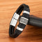 XQNI Woven Leather Rope Wrap Special Style Classic Stainless Steel Men&