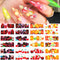 12 Designs Nail Stickers Set Mixed Floral Geometric Nail Art Water Transfer Decals Sliders Flower Leaves Manicures Decoration