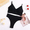 2PC Underwear Set Women Seamless Bra Set Wireless Bra Sexy High Waisted Female Underpants Comfortable Basic Bralette Lingerie