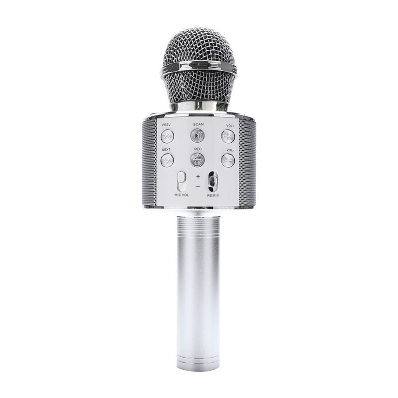 WS858 Portable Bluetooth Karaoke dj Microphone Wireless Professional Speaker Home KTV Handheld Microphone mikrofon