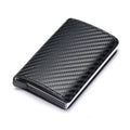 Custom Name Business Bank Credit Card Holder Men Wallet Coin Leather Wallet RFID Aluminium Box CardHolder with Money Clips Purse
