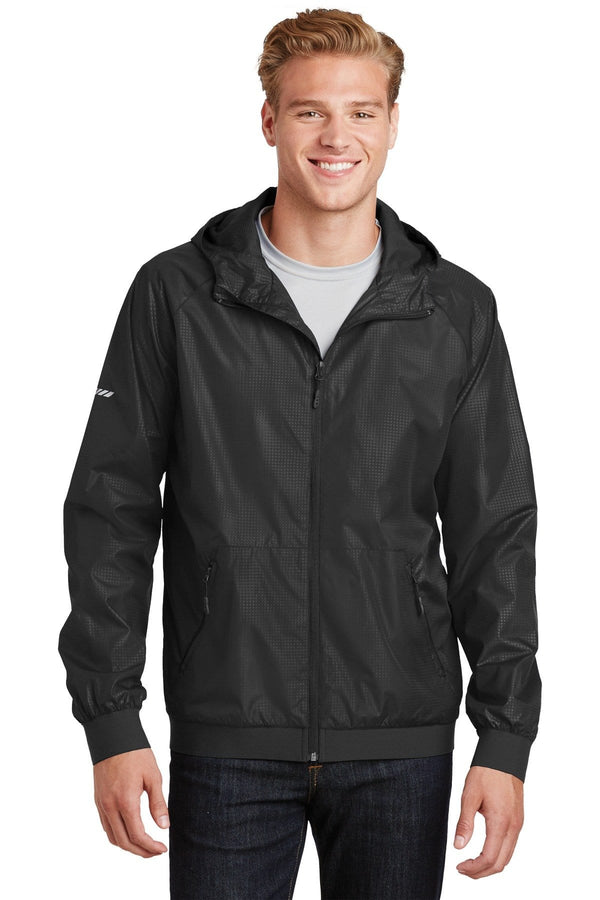 Sport-Tek Embossed Hooded Windbreaker Jacket JST53