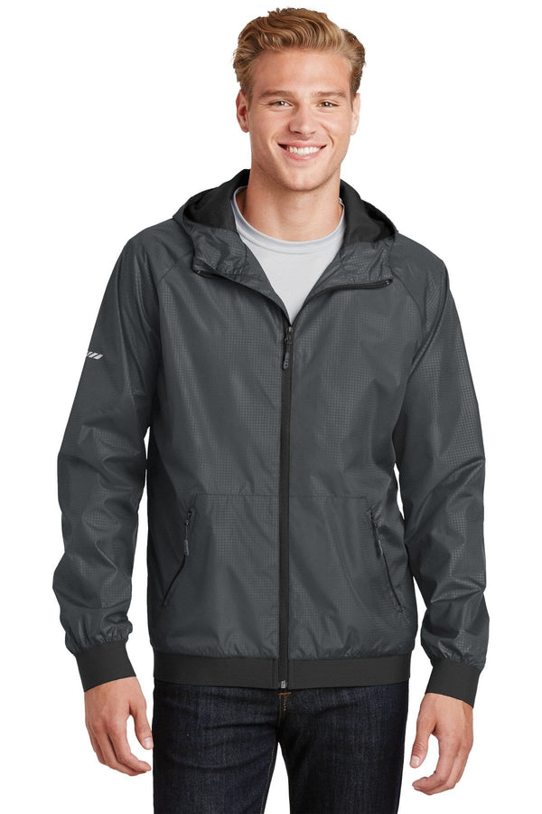 Sport-Tek Embossed Hooded Windbreaker Jacket JST53