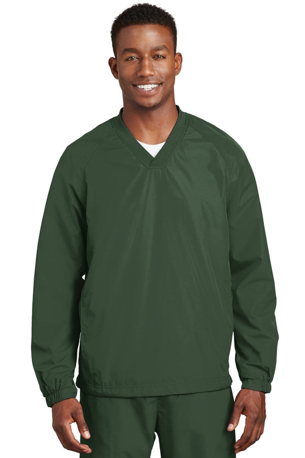Sport-Tek V-Neck Windbreaker Jacket Shirt JST72