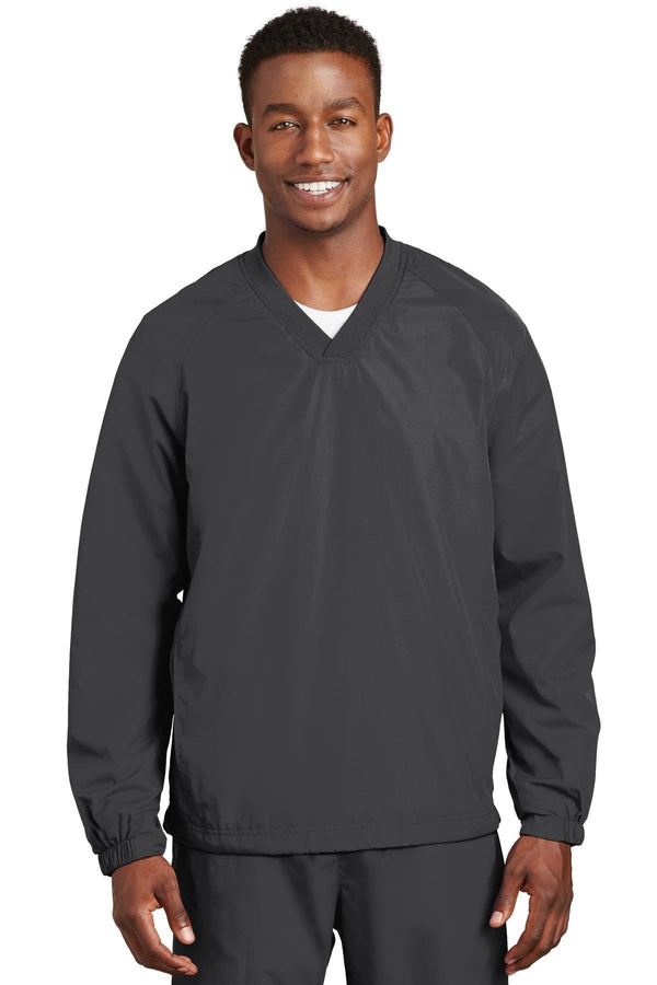 Sport-Tek V-Neck Windbreaker Jacket Shirt JST72